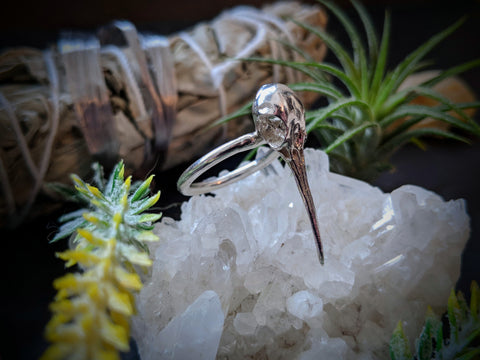 Hummingbird Skull Ring