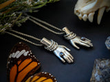 Hand Necklace with Moonstone