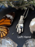Hand Necklace with Moonstone