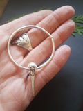 Hummingbird Skull Hoops