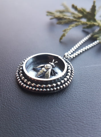 Bee Shadowbox Necklace