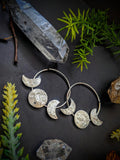 Triple Moon Phase Hoops