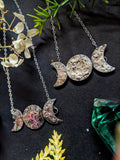 Triple Moon Phase Necklace