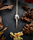 Moonstone Hummingbird Skull Necklace