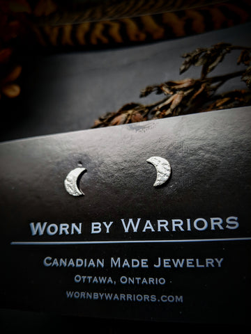 Half Moon Stud Earrings