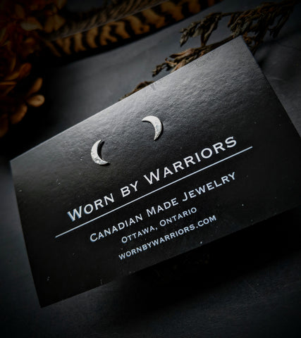 Waxing Moon Stud Earrings