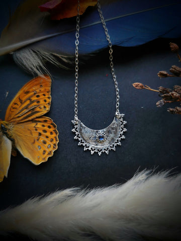 Moonstone Crescent Necklace