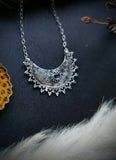 Moonstone Crescent Necklace