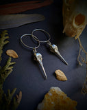 Small Hummingbird Skull Hoops