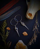 Small Hummingbird Skull Hoops