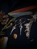 Small Hummingbird Skull Hoops