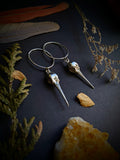 Small Hummingbird Skull Hoops