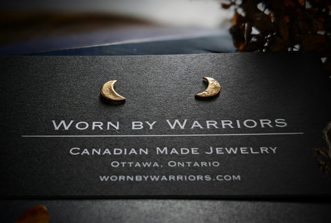 Half Moon Studs - Gold Fill