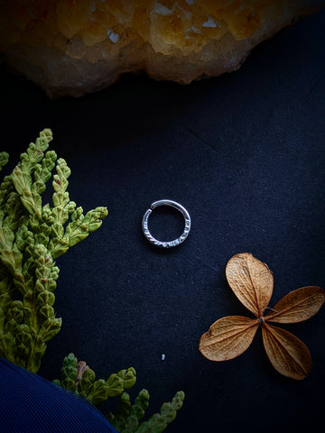 Textured Sterling Septum Ring