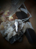 Cast Mouse Skull and Succulent Necklace