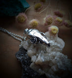Cast Mouse Skull and Succulent Necklace