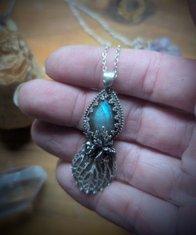 Labradorite Succulent Necklace