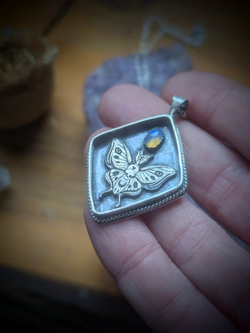 Luna Moth Necklace