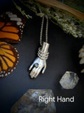 Hand Necklace with Moonstone
