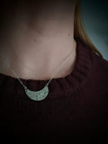 Textured Crescent Necklace